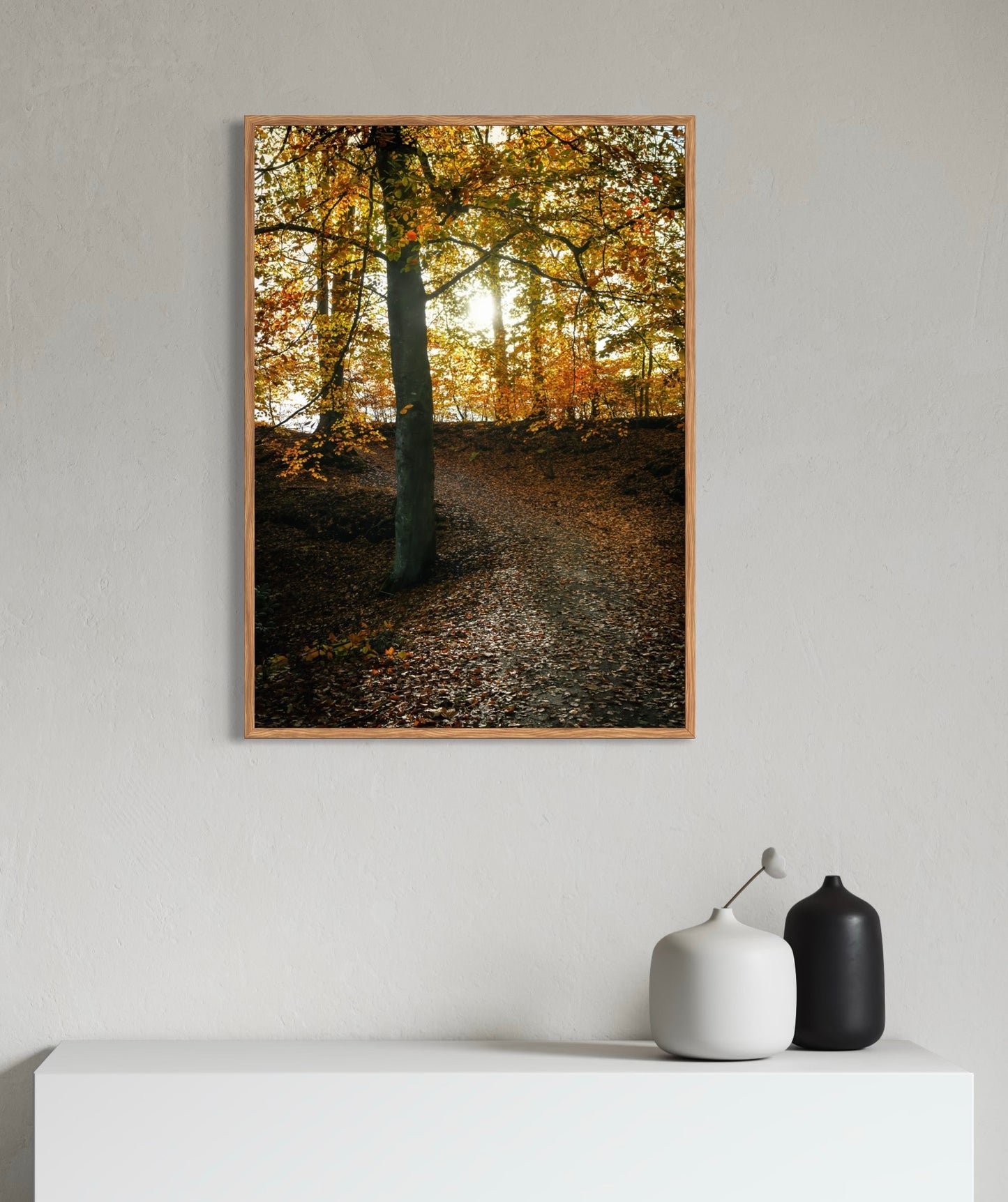 Skovsti Med Efterårets Farver - Deluxe Print