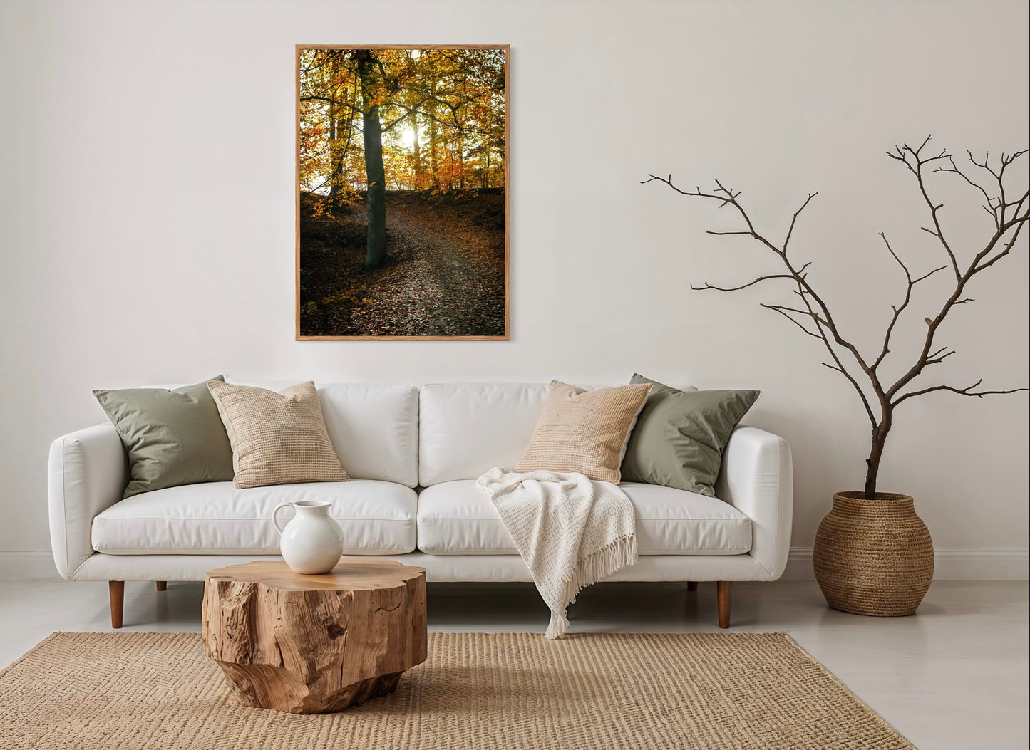 Skovsti Med Efterårets Farver - Deluxe Print